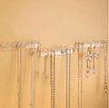 Wall Mounted Jewelry Organizer – 3 Pack Necklace Holder with 8 Hooks