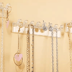 Wall Mounted Jewelry Organizer – 3 Pack Necklace Holder with 8 Hooks