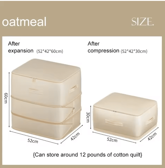 3-Layer Compression Storage Bag – Space-Saving Dustproof Organizer for Clothes, Quilts & Blankets