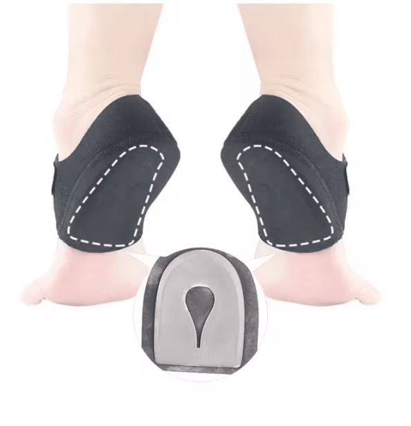 U-Shaped Silicone Gel Heel Cups for Plantar Fasciitis & Heel Pain Relief – 1 Pair