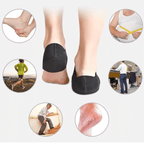 U-Shaped Silicone Gel Heel Cups for Plantar Fasciitis & Heel Pain Relief – 1 Pair