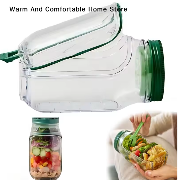 Reusable Salad Pod with Side-Opening Lid