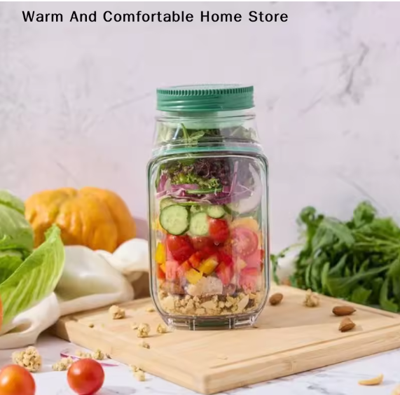Reusable Salad Pod with Side-Opening Lid