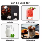 Stainless Steel Ice Cubes Set – 4pcs Pack