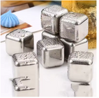 Stainless Steel Ice Cubes Set – 4pcs Pack