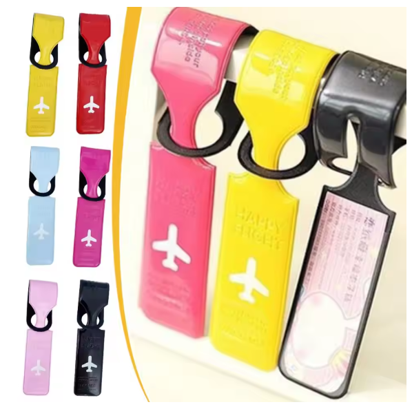 Travel Luggage Tag Cover, Suitcase ID Baggage Tag Holder (3 Colors)