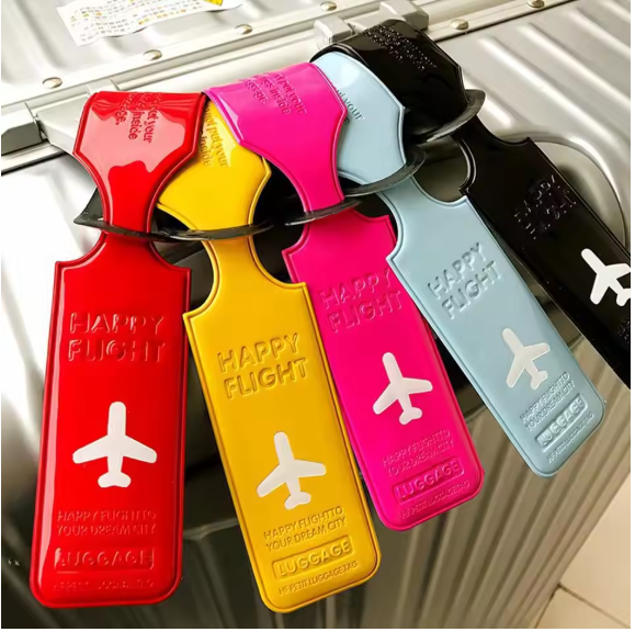 Travel Luggage Tag Cover, Suitcase ID Baggage Tag Holder (3 Colors)