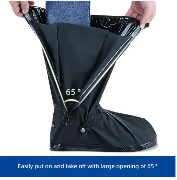 Waterproof Reusable Shoe Rain Cover Anti-Slip Boot Protector for Men & Women-2pcs