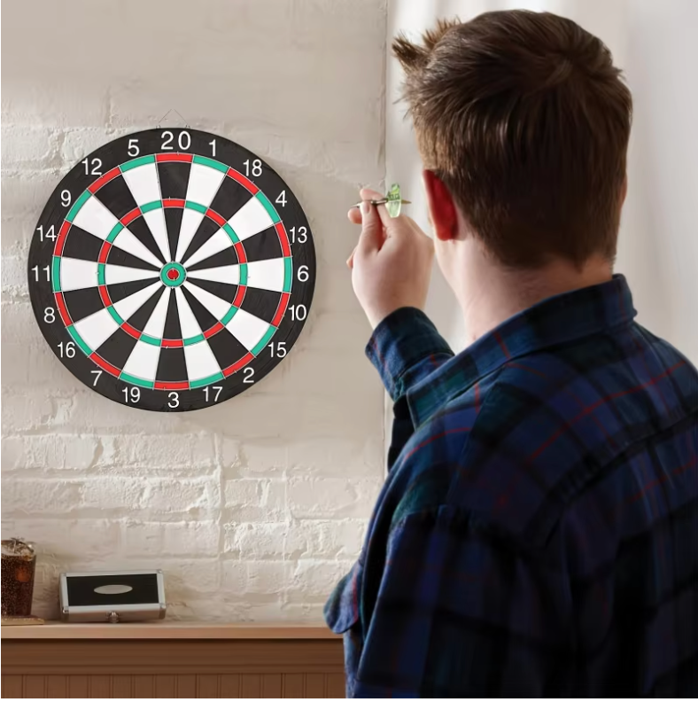 18-Inch Dart Board Set with 6 Darts – Indoor Party & Family Game