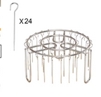 Air Fryer Skewer Rack – Stainless Steel 24-Stick BBQ Grill Set