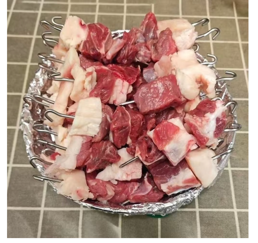 Air Fryer Skewer Rack – Stainless Steel 24-Stick BBQ Grill Set