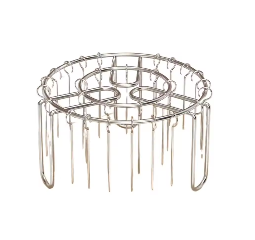 Air Fryer Skewer Rack – Stainless Steel 24-Stick BBQ Grill Set