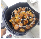 Air Fryer Skewer Rack – Stainless Steel 24-Stick BBQ Grill Set