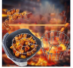 Air Fryer Skewer Rack – Stainless Steel 24-Stick BBQ Grill Set