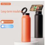Magnetic Vacuum water bottle with Phone Holder