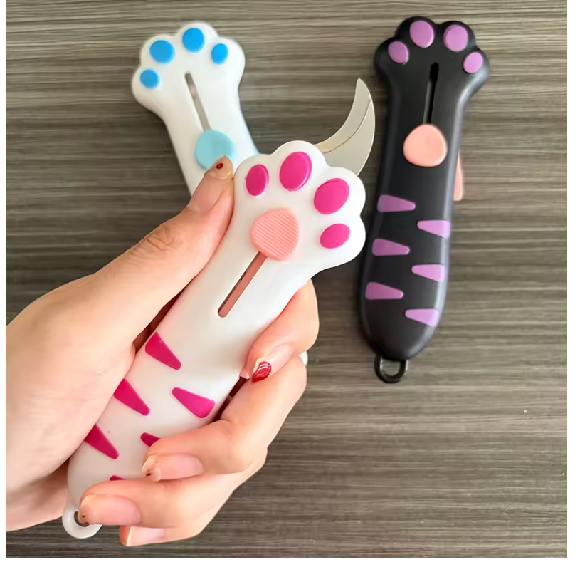 Cute Cat Paw Retractable Utility Knife-1pcs