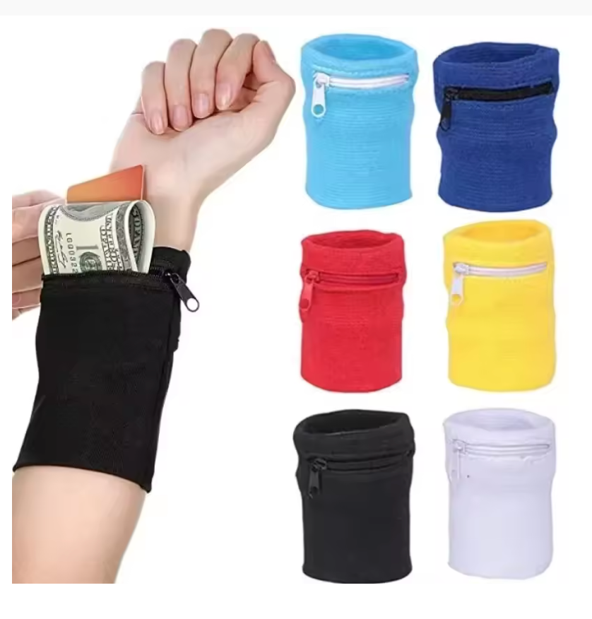 Sports Wrist Band Wallet with Zipper-1pcs