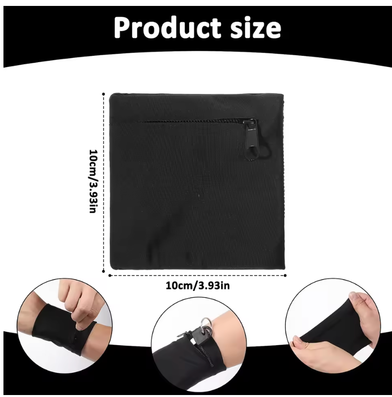 Sports Wrist Band Wallet with Zipper-1pcs
