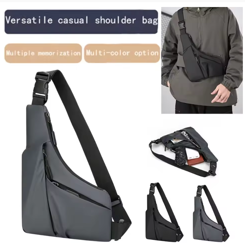 Men's Waterproof Triangle Crossbody Chest Bag