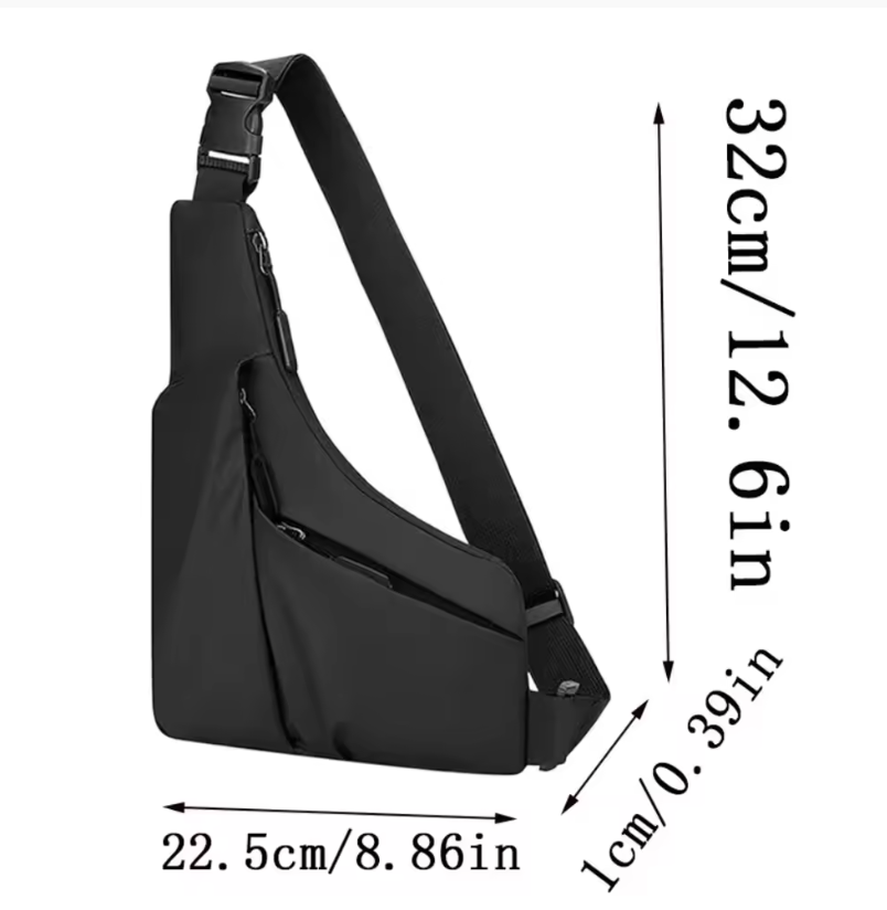 Men's Waterproof Triangle Crossbody Chest Bag