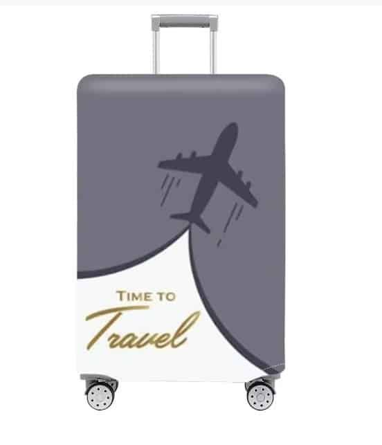 Premium Luggage Cover-Ash white