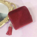 6-Layer Jewellery Storage Bag, Velvet Jewellery Pouch Bag
