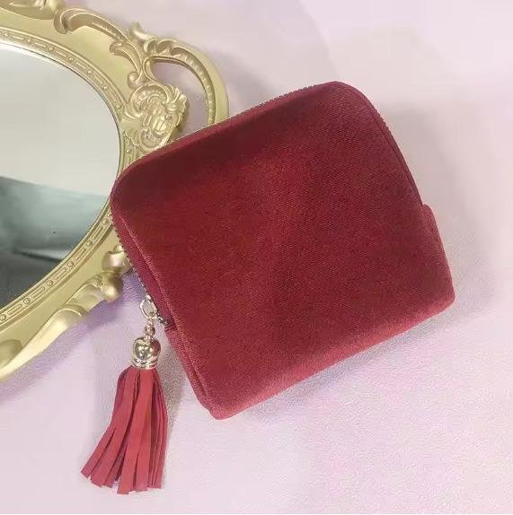 6-Layer Jewellery Storage Bag, Velvet Jewellery Pouch Bag