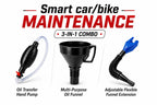 Fuel Transfer Hand Pump with Funnel Set 3-item Combo Pack