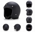 500TX Open Face Jet Fiberglass Helmet-Matte Black