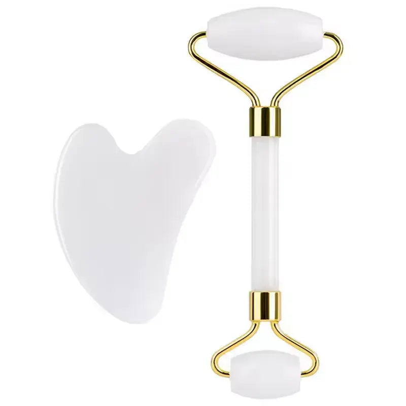 Rose Quartz Facial Roller & Gua Sha Set-2PCS