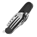 6-in-1 Foldable Stainless Steel Camping Cutlery Set-DRB02-black