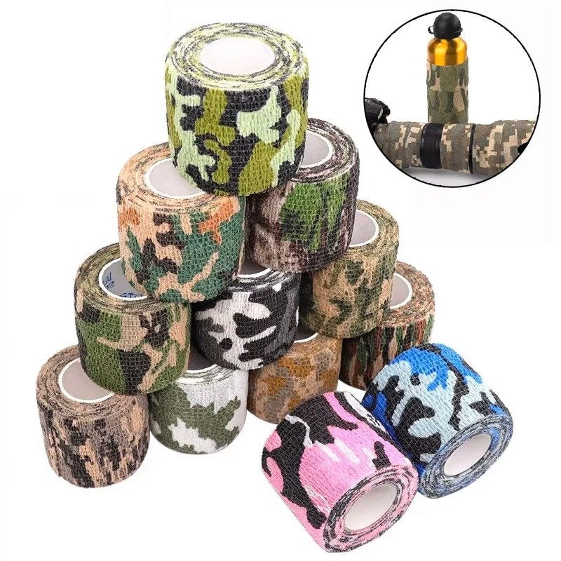 12PCS Self-Adhesive Elastic Bandage Wrap (2.5cm) –Sports Support & First Aid Tape-Random Colors