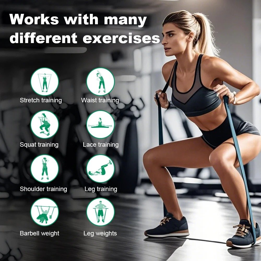 4PCS Resistance Band Set (5–80lbs)–Fitness, Boxing, Yoga & Home Gym Workout Bands