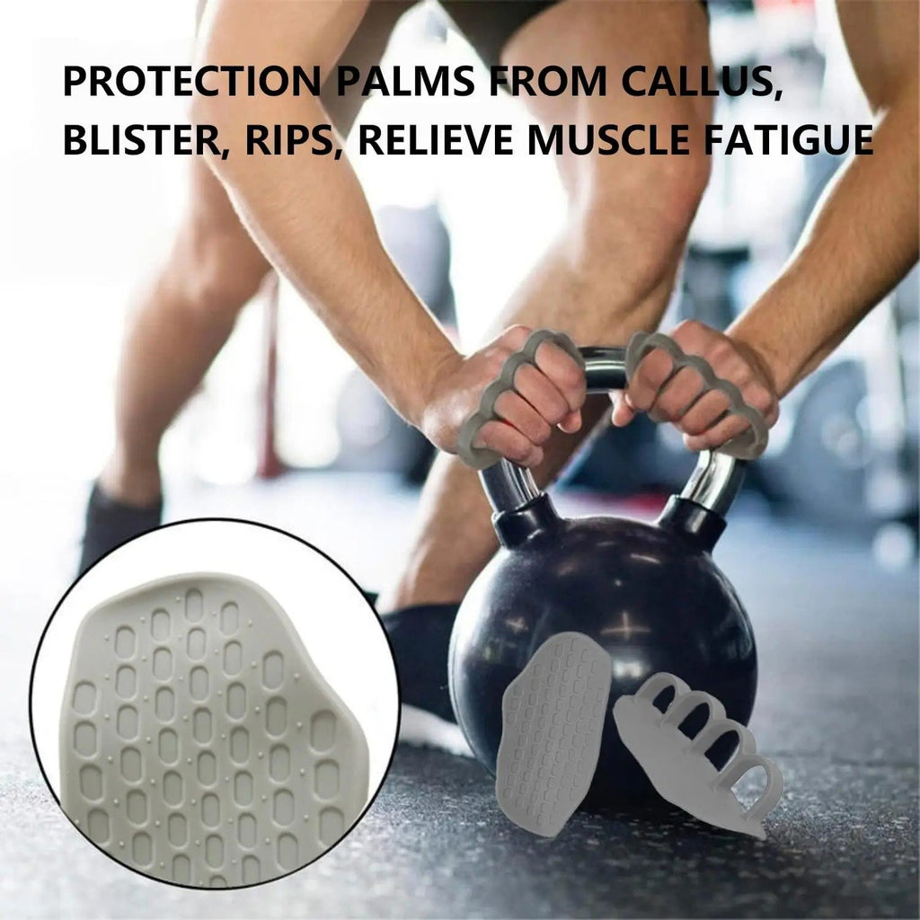 Silicone 4-Finger Gym Grips – Anti-Slip Hand Protector for Weight Lifting & Pull-Ups