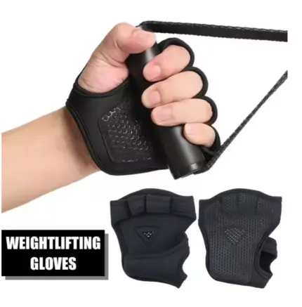 2Pcs Silicone Four-Finger Workout Gloves – Weight Training & Lifting Gym Gloves for Men and Women