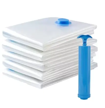 Vacuum Storage Bags-80*100CM-3pcs with Manual 1 Pump Combo