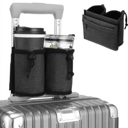 Travel Luggage Cup Holder–Hands-Free Suitcase Drink Bag-1pcs